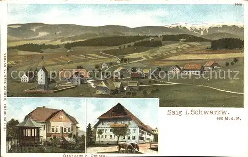 Saig Schwarzwald Gasthaus Zum Ochsen  / Lenzkirch /Breisgau-Hochschwarzwald LKR