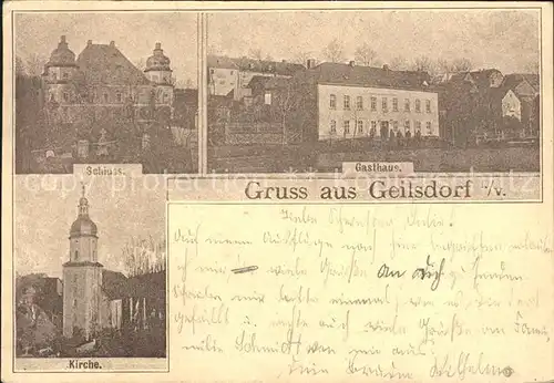 Geilsdorf Vogtland Gasthaus Schloss Kirche / Burgstein Plauen /Vogtlandkreis LKR