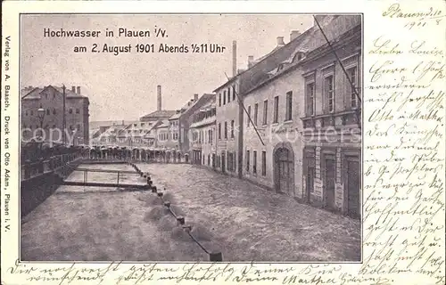 Plauen Vogtland Hochwasser 1901 / Plauen /Vogtlandkreis LKR