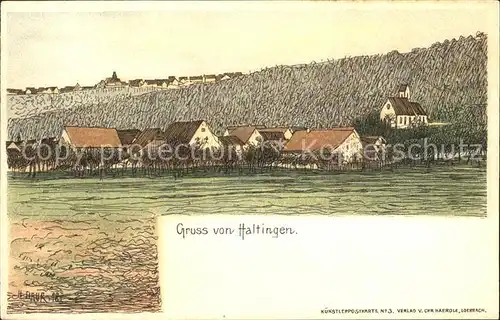 Haltingen Kuenstlerpostkarte / Weil am Rhein /Loerrach LKR