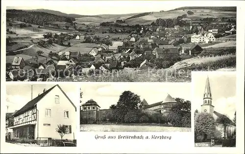 Breitenbach Herzberg Burg Herzberg Kirche Textilhaus Johann Wahl / Breitenbach a. Herzberg /Hersfeld-Rotenburg LKR