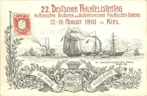 Kiel 22. Deutscher Philatelistentag Schleswig- Holsteinische Marine / Kiel /Kiel Stadtkreis