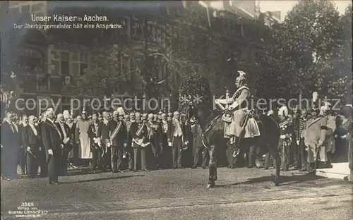 Aachen Kaiser Wilhelm Oberbuergermeister Ansprache / Aachen /Aachen LKR