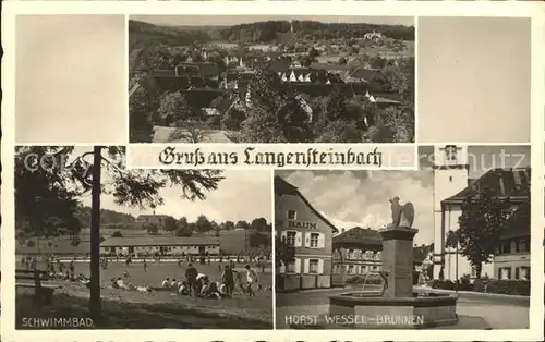 Langensteinbach Karlsbad Schwimmbad Horst Wessel- Brunnen / Karlsbad /Karlsruhe LKR