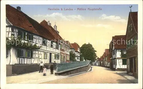 Herxheim Pfalz Mittlere Hauptstrasse / Herxheim bei Landau/ Pfalz /Suedliche Weinstrasse LKR