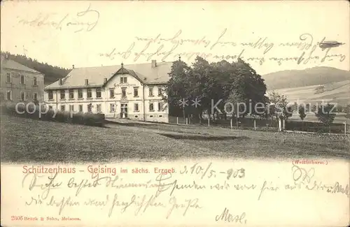 Geising Erzgebirge Schuetzenhaus / Geising Osterzgebirge /Saechsische Schweiz-Osterzgebirge LKR