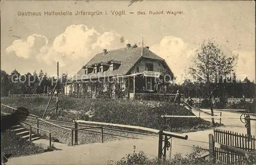 Irfersgruen Gasthaus Haltestelle / Lengenfeld Vogtland /Vogtlandkreis LKR