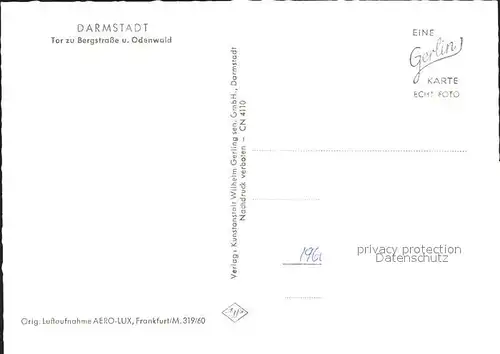 Darmstadt Tor zu Bergstrasse Odenwald Fliegeraufnahme / Darmstadt /Darmstadt Stadtkreis