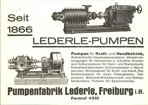 Freiburg Breisgau Pumpenfabrik Lederle / Freiburg im Breisgau /Breisgau-Hochschwarzwald LKR