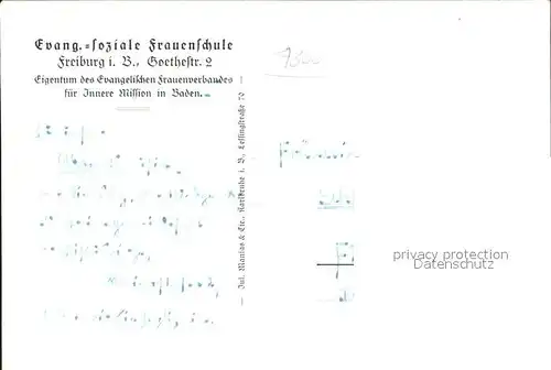 Freiburg Breisgau Evangelische Soziale Frauenschule / Freiburg im Breisgau /Breisgau-Hochschwarzwald LKR