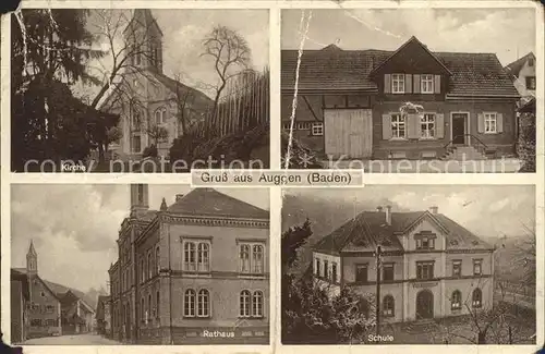 Auggen Kirche Schule Rathaus  / Auggen /Breisgau-Hochschwarzwald LKR