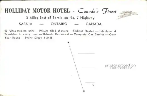 Sarnia HollidayMotor Hotel / Sarnia /