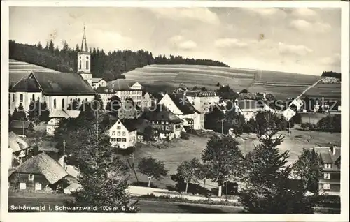 Schoenwald Schwarzwald Schoenwald mit Kirche / Schoenwald im Schwarzwald /Schwarzwald-Baar-Kreis LKR