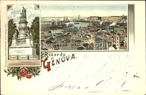 Genova Genua Liguria Monumento Cristoforo Colombo / Genova /