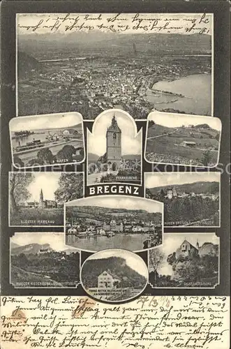 Bregenz Vorarlberg Hafen Pfarrkirche Kloster Mererau / Bregenz /Rheintal-Bodenseegebiet