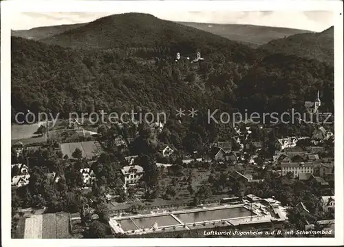 Jugenheim Seeheim-Jugenheim Schwimmbad Fliegeraufnahme / Seeheim-Jugenheim Bergstrasse /Darmstadt-Dieburg LKR