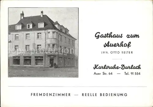 Durlach Gasthaus zum Auerhof / Karlsruhe /Karlsruhe LKR