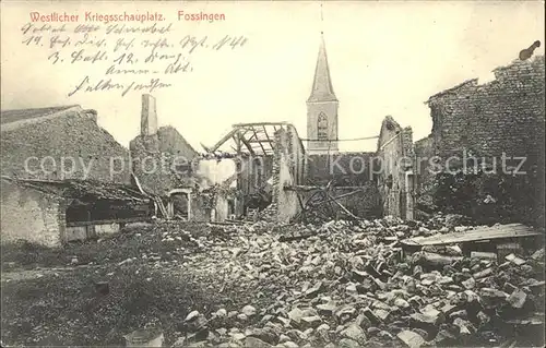 Fossingen Kriegsschauplatz / Fossieux /Arrond. de Chateau-Salins