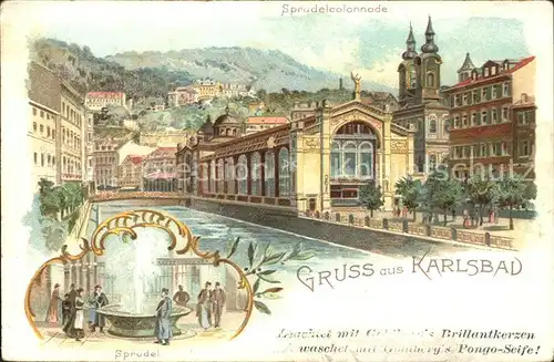 Karlsbad Eger Boehmen Sprudelcolonnade / Karlovy Vary /