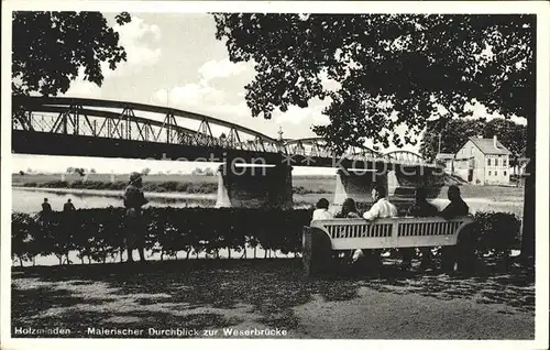 Holzminden Weser Weserbruecke Kat. Holzminden