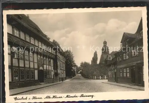 Einbeck Niedersachsen Alte Haeuser Muenster Steinweg Kat. Einbeck