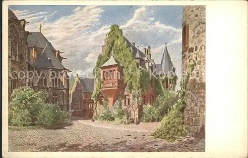 Marburg Lahn Hinter der Elisabethkirche Kat. Marburg