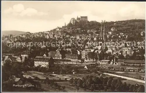 Marburg Lahn Stadt mit Burg Kat. Marburg