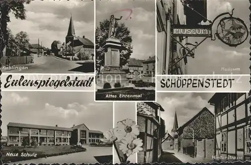 Schoeppenstedt Kuebingen Neue Schule Hinterstrasse Museum Altes Ehrenmal Kat. Schoeppenstedt