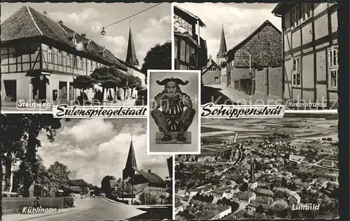 Schoeppenstedt Fliegeraufnahme Steinweg Kueblingen Hinterstrasse  Kat. Schoeppenstedt
