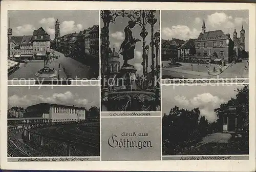 Goettingen Niedersachsen Hochschulinstitut fuer Leibesuebungen Marktplatz Johanneskirche Kat. Goettingen