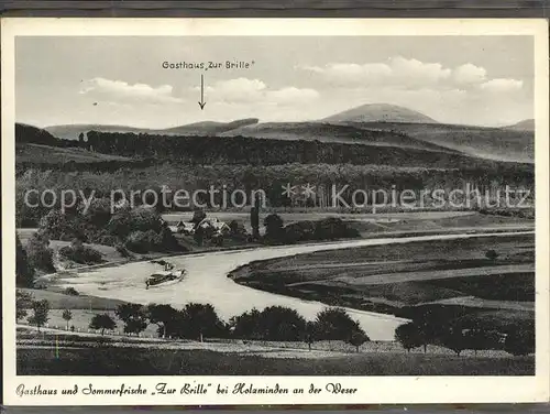 Holzminden Weser Gaststaette und Sommerfrische Zur Brille Kat. Holzminden