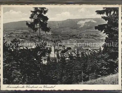 Wanfried Blick auf die Kirche Kat. Wanfried