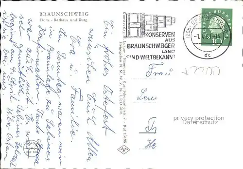 Braunschweig Dom Rathaus und Burg Fliegeraufnahme Kat. Braunschweig