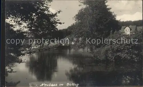 Neuhaus Solling Hotel zum braunen Hirsch mit Weiher Kat. Holzminden