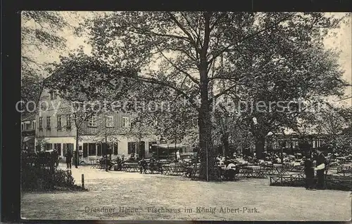 Dresden Dresdner Heide Fischhaus im Koenig Albert Park Kat. Dresden Elbe