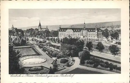 Einbeck Niedersachsen Parkanlagen am Bahnhof Kat. Einbeck