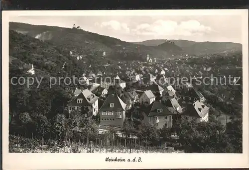 Weinheim Bergstrasse Totalansicht Kat. Weinheim