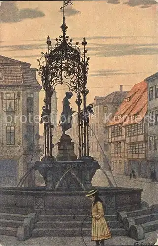 Goettingen Niedersachsen Gaenselieselbrunnen Kat. Goettingen