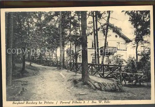 Pillnitz Berghotel Borsberg Kat. Dresden