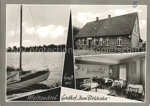 Meissendorf Gasthof Zum Birkhahn Gaststube Segelboot Kat. Winsen (Aller)