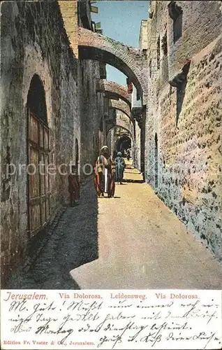 Jerusalem Yerushalayim Via Dolorosa Leidensweg Kat. Israel