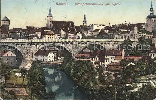 Bautzen Spreepartie Kronprinzenbruecke Kat. Bautzen