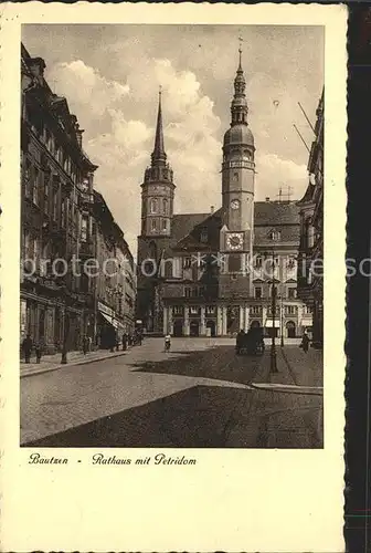 Bautzen Rathaus mit Petridom Kat. Bautzen