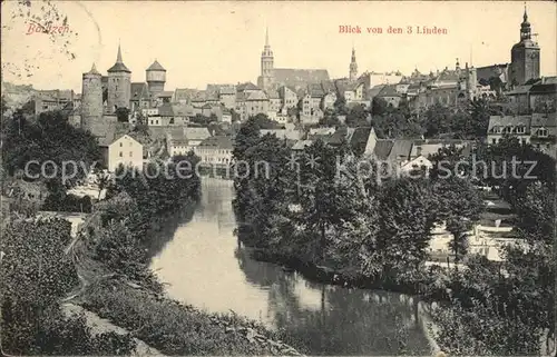 Bautzen Blick von den 3 Linden Kat. Bautzen