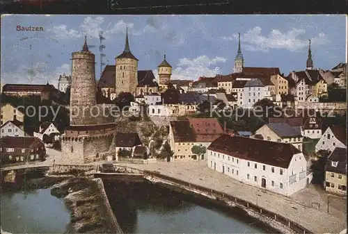 Bautzen Spree Alte Wasserkunst Michaeliskirche Kat. Bautzen