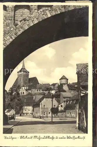 Bautzen Blick auf Michaeliskirche und Wasserkunst Kat. Bautzen