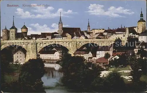 Bautzen Kronprinzenbruecke Spree Kat. Bautzen