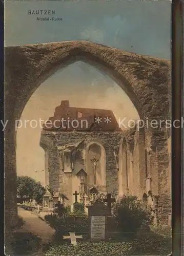 Bautzen Nicolai Ruine Friedhof Kat. Bautzen