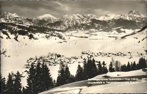 Tannheim Tirol mit Aggenstein und Tannheimergruppe Kat. Tannheim