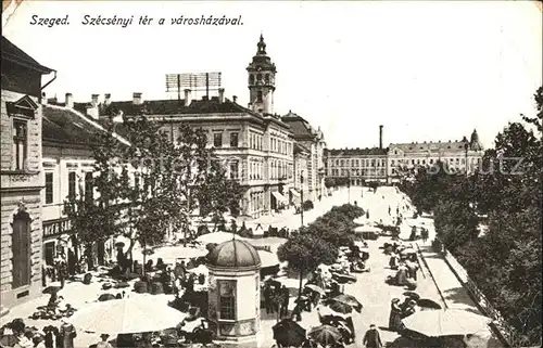 Szeged Szecsenyi ter a varoshazaval Kat. Szeged